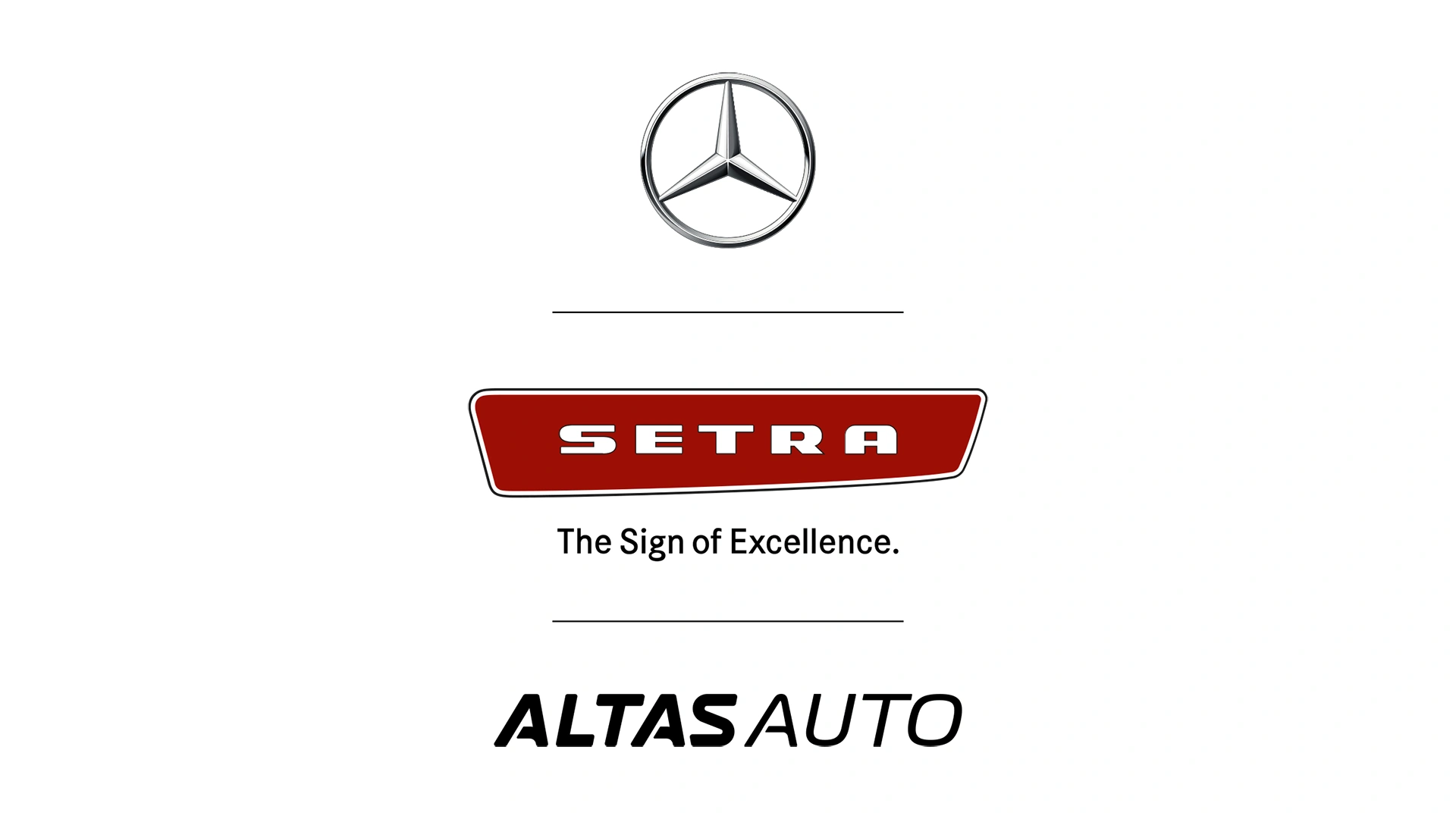 Mercedes-Benzin, Setran ja Altas Auton logot