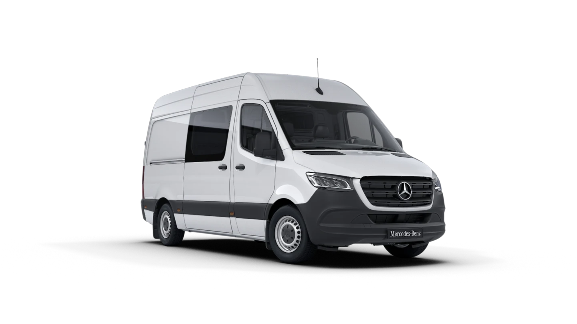 Valkoinen Mercedes-Benz Sprinter.