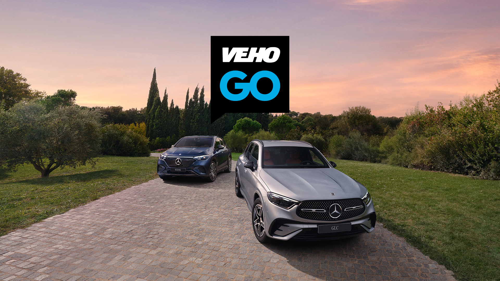 GLC ja EQE SUV kesämaisemassa